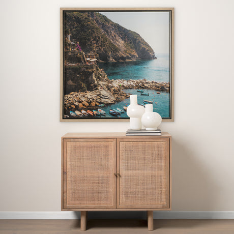 Cliffside View by Mercana Studio a Hand Embellished Textured Framed Art Photo Matted under Glass from Mercana - Luna Furniture