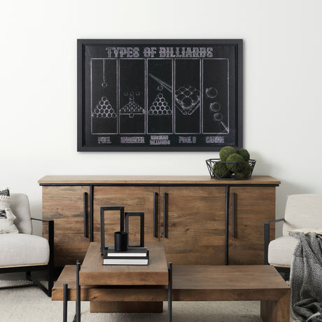 Billiards by Mercana Studio a Hand Embelished Textured Framed Art Print from Mercana - Luna Furniture