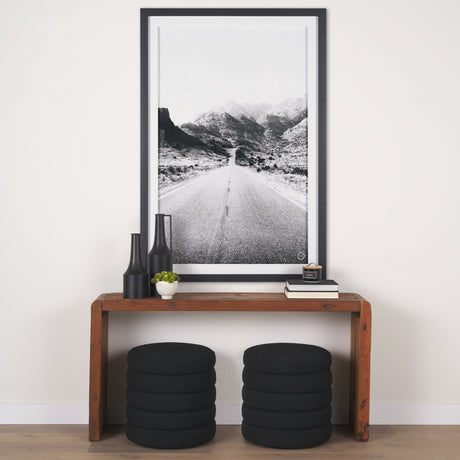 Road to Old West BW by Nathan Larson a Hand Embellished Framed Photo Art Print Matted under Glass from Mercana - Luna Furniture