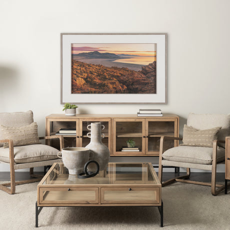 Salt Lake Sunrise by Gary Blatter a Hand Embellished Framed Photo Art Print Matted under Glass from Mercana - Luna Furniture