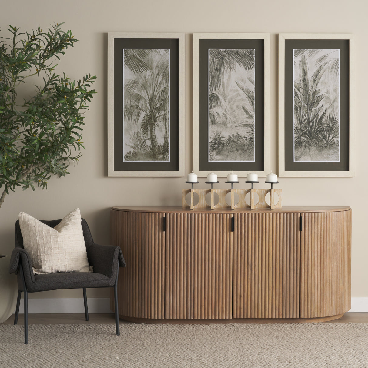 Tropical Coast (Set of 3) by Mercana Studio Hand Embelished Framed Artwork Matted under Glass from Mercana - Luna Furniture