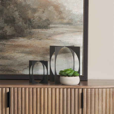 Lima Gunmetal Gray Metal Small Decorative Object from Mercana - Luna Furniture