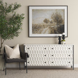Savannah White Fir Veneer w/ Gray Metal 6-Drawer Sideboard from Mercana - Luna Furniture