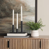 Noir Matte Black Metal Candle Holders (Set of 3) from Mercana - Luna Furniture
