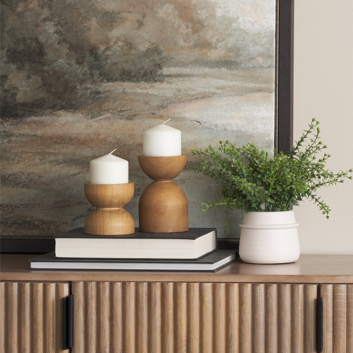 Aleena Wooden Candle Holder (Set of 2) from Mercana - Luna Furniture