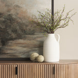 Imani Small Sculptural Textured Beige Metal Decorative Orb Object from Mercana - Luna Furniture