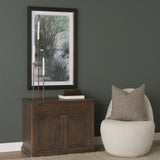 Baron Dark Brown Solid Wood w/ Antique Knobs 2-Door Accent Cabinet from Mercana - Luna Furniture