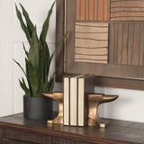 Anvilia (Set of 2) 12L x 3W Gold Anvil Shaped Bookends from Mercana - Luna Furniture