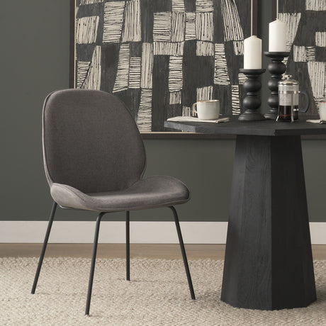 Inala Grey Seat Metal Frame Dining Chair, Set of 2 from Mercana - Luna Furniture
