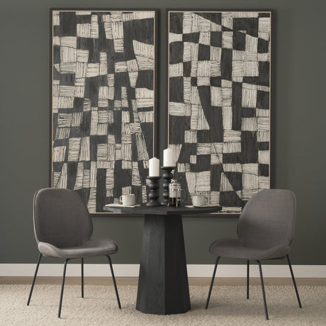 Inala Grey Seat Metal Frame Dining Chair, Set of 2 from Mercana - Luna Furniture