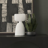 Tatum 11.6H Sculptural White Ceramic Vase from Mercana - Luna Furniture