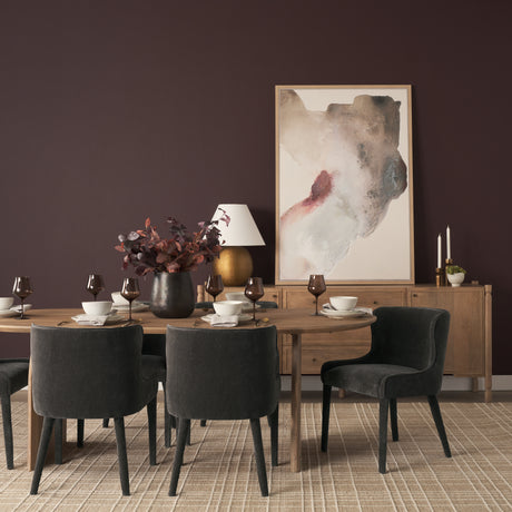 Isla Oval Dining Table w/Light Brown Wood Top & Arched Legs from Mercana - Luna Furniture