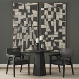 Wanda Matte Black Wood Pillar Candle Holders (Set of 2) from Mercana - Luna Furniture