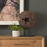 Incana 20L x 4W Natural Brown Reclaimed Wood Wheel Object from Mercana - Luna Furniture