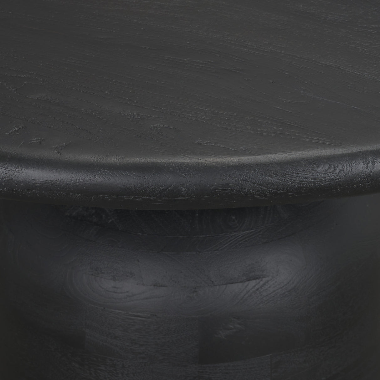 Atlas 60" Black Wood Stacked Pedestal Base Round Dining Table from Mercana - Luna Furniture
