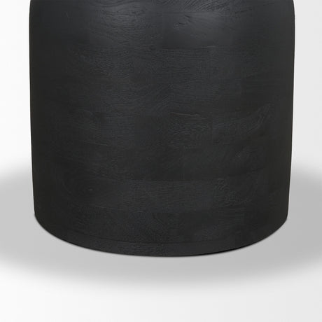 Atlas 60" Black Wood Stacked Pedestal Base Round Dining Table from Mercana - Luna Furniture