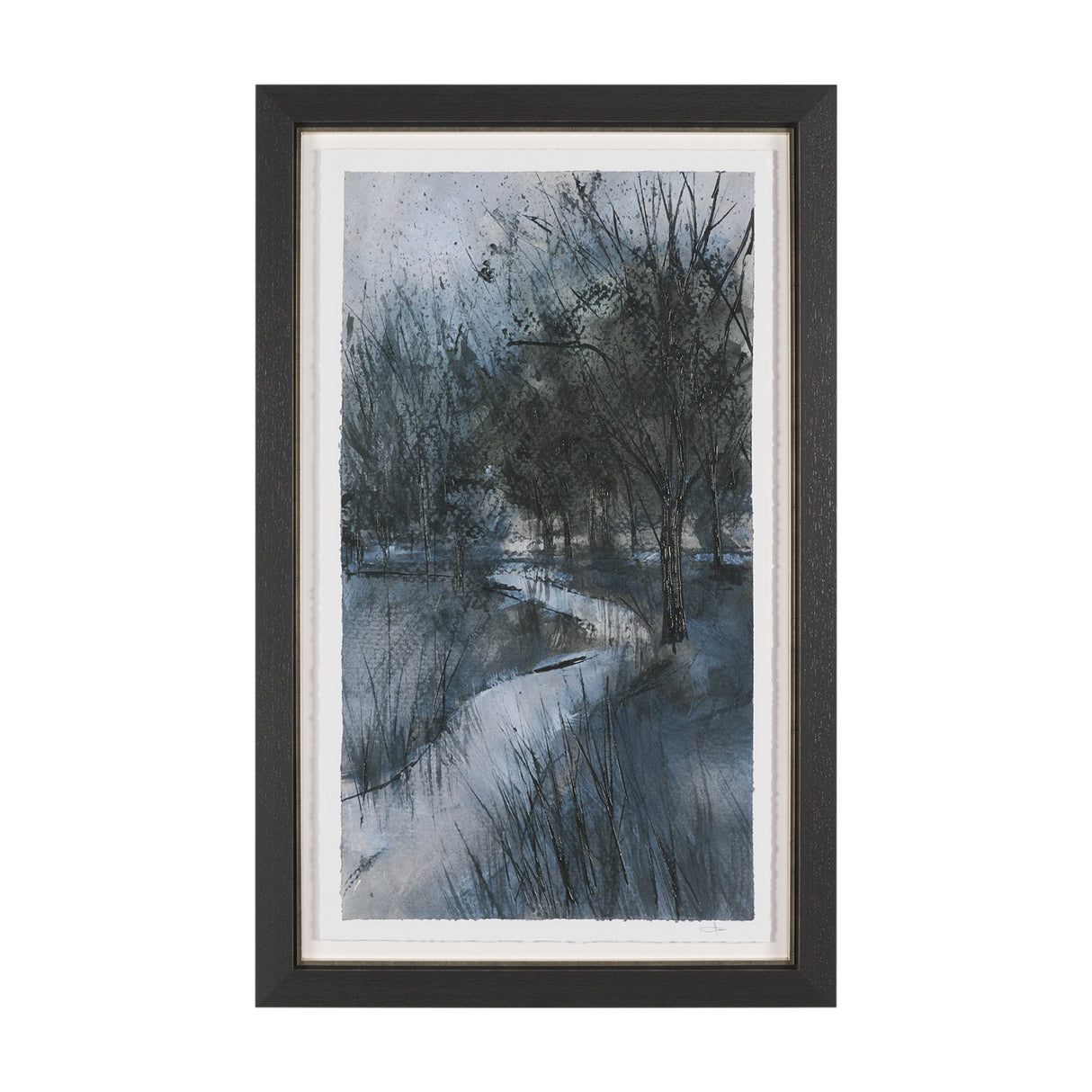 Brook and Willows II by Mercana Studio Hand Embelished Textured Framed Artwork Matted under Glass from Mercana - Luna Furniture