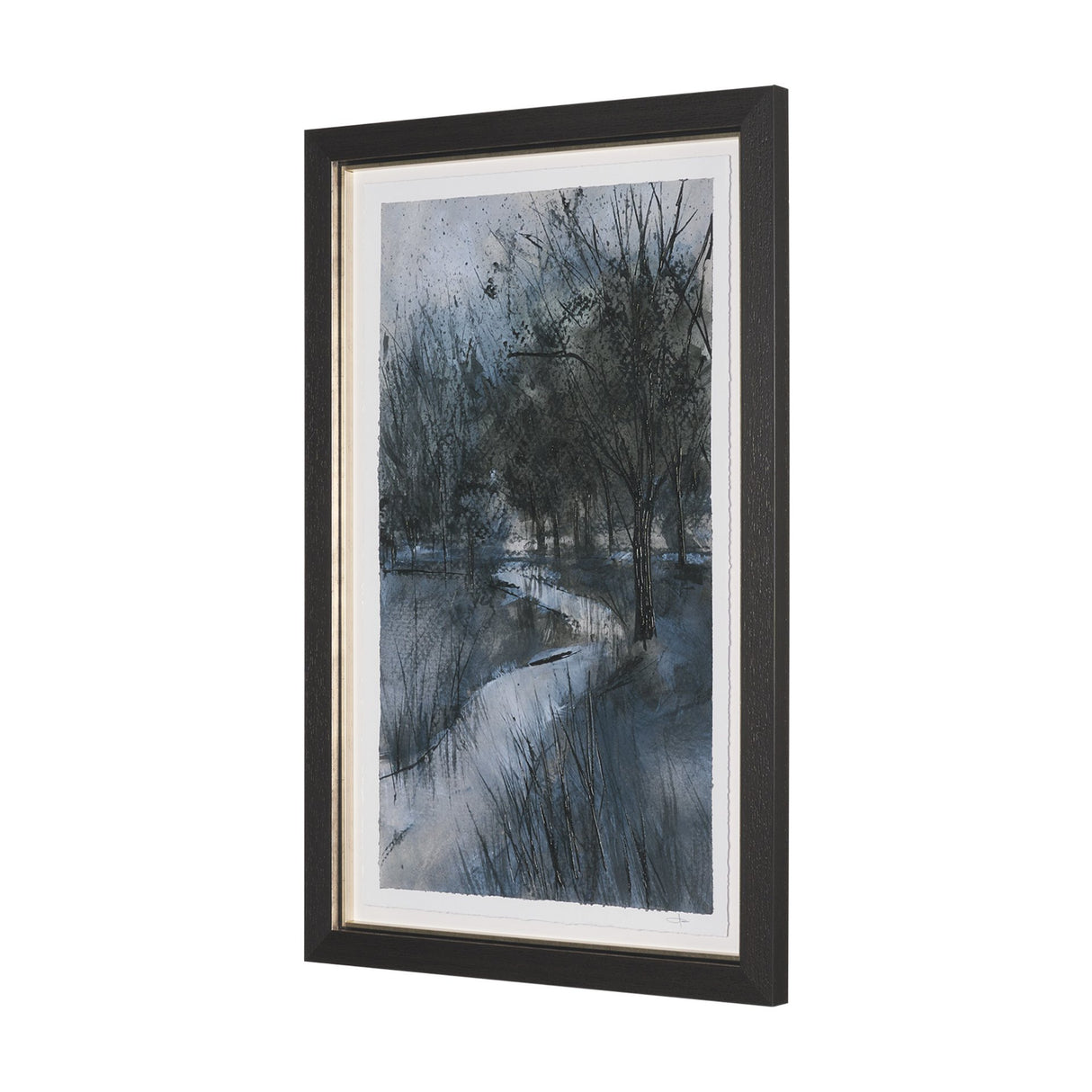 Brook and Willows II by Mercana Studio Hand Embelished Textured Framed Artwork Matted under Glass from Mercana - Luna Furniture
