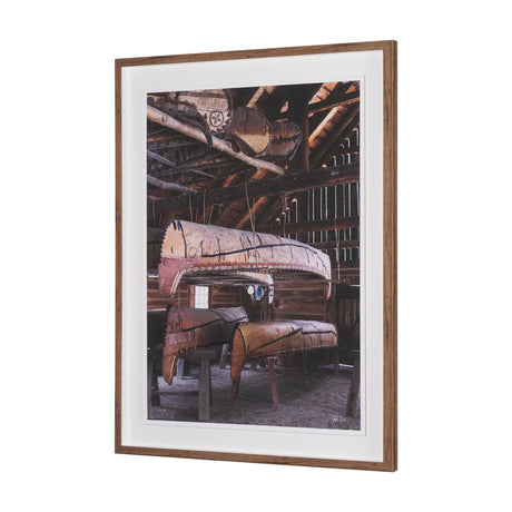 Canoe Barn by Deborah Revell Hand Embelished Framed Art Print Matted under Glass from Mercana - Luna Furniture