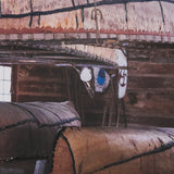 Canoe Barn by Deborah Revell Hand Embelished Framed Art Print Matted under Glass from Mercana - Luna Furniture