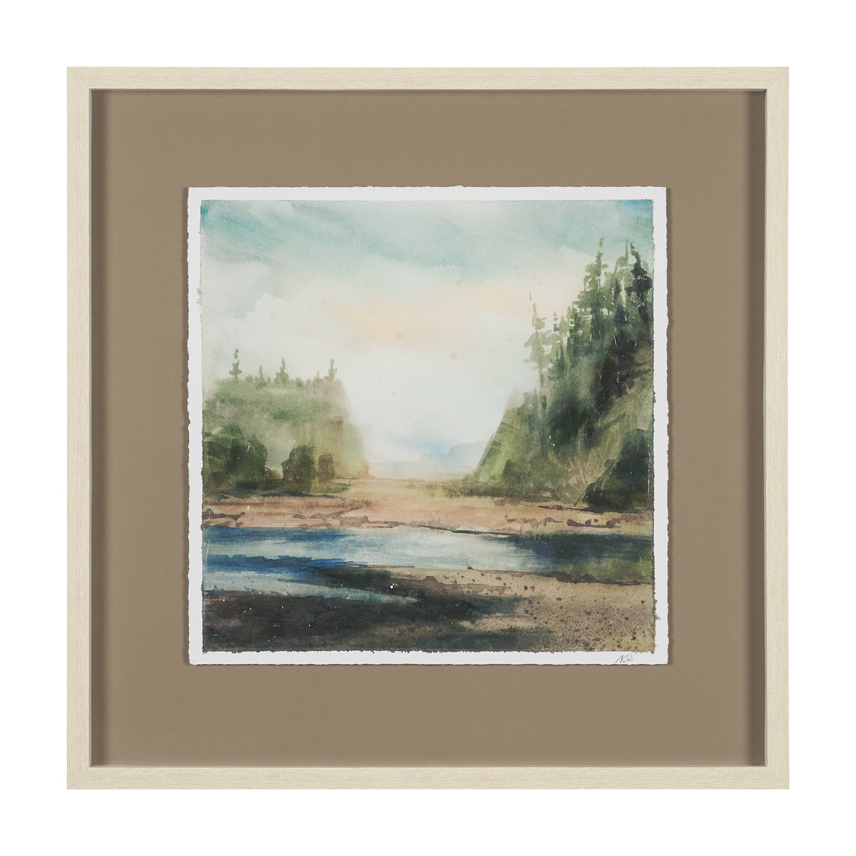 Shoreline Beauty I by Mercana Studio Hand Embelished Framed Artwork Matted under Glass from Mercana - Luna Furniture
