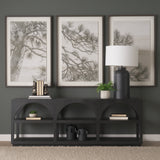 Bela Large Matte Black Arched Console Table from Mercana - Luna Furniture