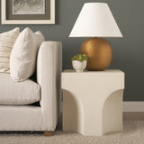 Bunda Square Sculptural Stone Finish Accent Table from Mercana - Luna Furniture