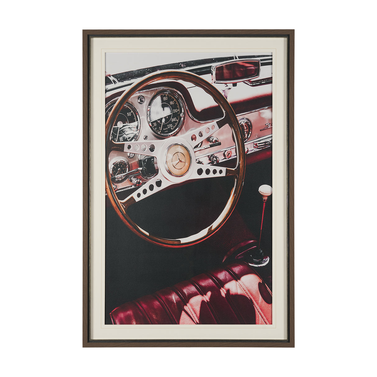 Vintage Car by Magda Izzard Textured Framed Art Print Matted under Glass from Mercana - Luna Furniture