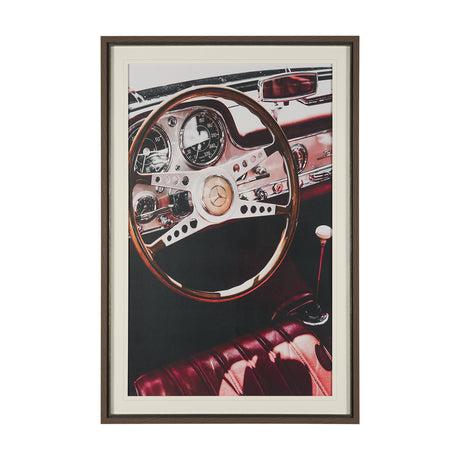 Vintage Car by Magda Izzard Textured Framed Art Print Matted under Glass from Mercana - Luna Furniture