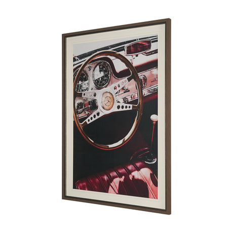 Vintage Car by Magda Izzard Textured Framed Art Print Matted under Glass from Mercana - Luna Furniture