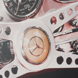 Vintage Car by Magda Izzard Textured Framed Art Print Matted under Glass from Mercana - Luna Furniture