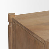 Phil Light Brown Wood 2 Door 3 Drawer Closed Sideboard from Mercana - Luna Furniture
