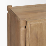 Phil Light Brown Wood 2 Door 3 Drawer Closed Sideboard from Mercana - Luna Furniture