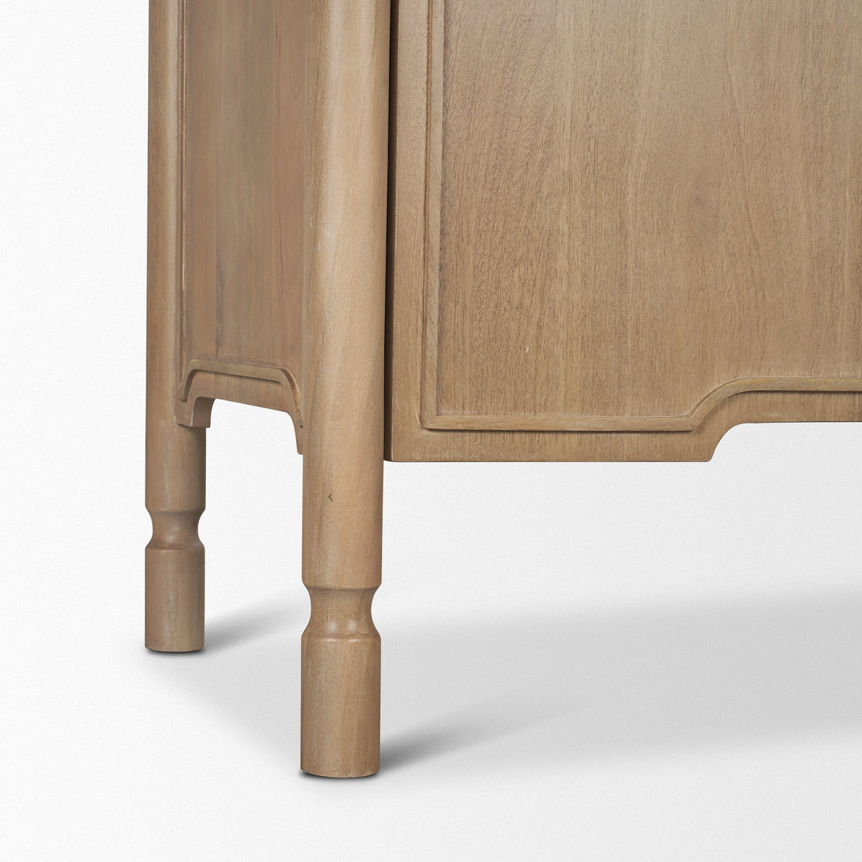 Phil Light Brown Wood 2 Door 3 Drawer Closed Sideboard from Mercana - Luna Furniture