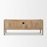 Phil Light Brown Wood 2 Door 1 Drawer w/ Pull Down Media Console from Mercana - Luna Furniture