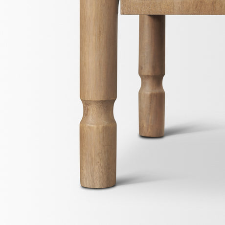 Phil Light Brown Wood 2 Door 1 Drawer w/ Pull Down Media Console from Mercana - Luna Furniture