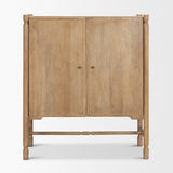 Phil Light Brown Wood 2 Door Bar Cabinet from Mercana - Luna Furniture