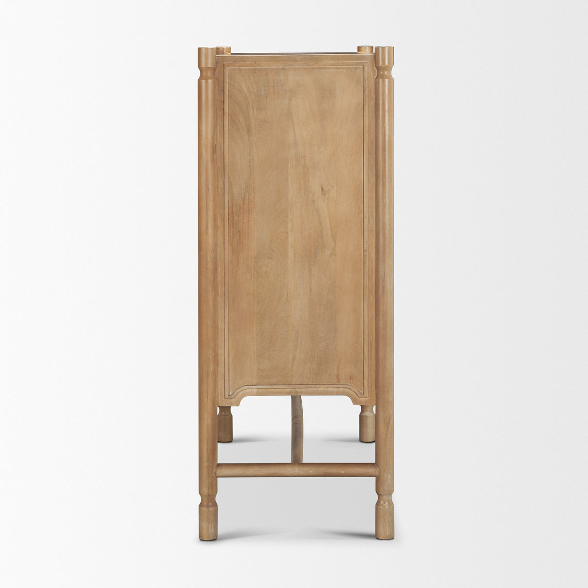 Phil Light Brown Wood 2 Door Bar Cabinet from Mercana - Luna Furniture
