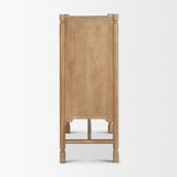 Phil Light Brown Wood 2 Door Bar Cabinet from Mercana - Luna Furniture
