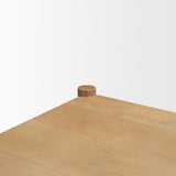 Phil Light Brown Wood 2 Door Bar Cabinet from Mercana - Luna Furniture