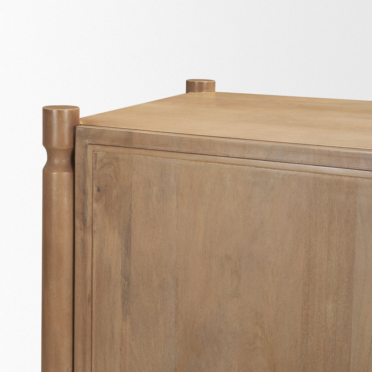 Phil Light Brown Wood 2 Door Bar Cabinet from Mercana - Luna Furniture
