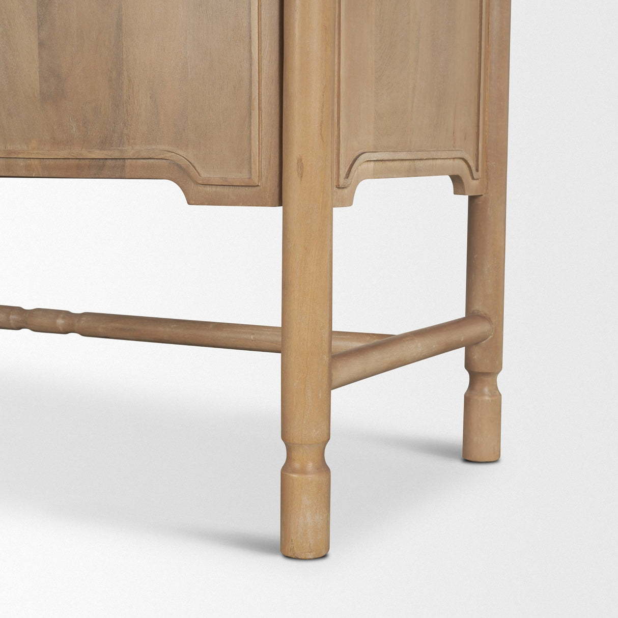 Phil Light Brown Wood 2 Door Bar Cabinet from Mercana - Luna Furniture