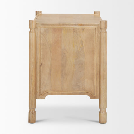 Phil Light Brown Wood 2 Drawer Accent Cabinet from Mercana - Luna Furniture
