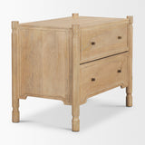 Phil Light Brown Wood 2 Drawer Accent Cabinet from Mercana - Luna Furniture