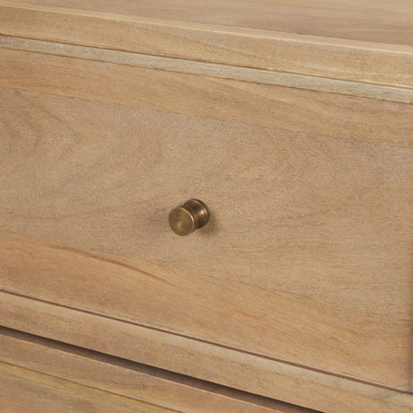 Phil Light Brown Wood 2 Drawer Accent Cabinet from Mercana - Luna Furniture