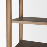Phil Light Brown Wood 2 Door 3 Shelves Open Shelving Unit from Mercana - Luna Furniture