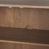 Phil Light Brown Wood 2 Door 3 Shelves Open Shelving Unit from Mercana - Luna Furniture