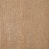 Trellyn Light Brown Wood w/ Carved Woven Base Square Accent Table from Mercana - Luna Furniture