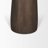 Allyson 32" Round Dark Brown wood w/ Cappuccino Marble Top Bistro Table from Mercana - Luna Furniture