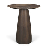 Allyson 32" Round Dark Brown wood w/ Cappuccino Marble Top Bistro Table from Mercana - Luna Furniture